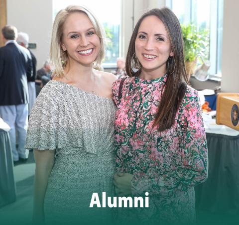 Alumni at an event