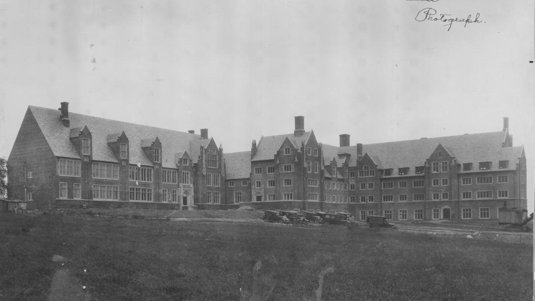 Historical photo of old main