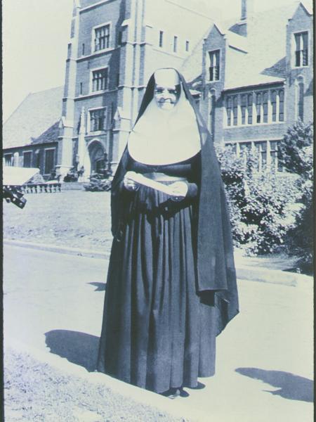 black and white photo of mother m. borgia egan
